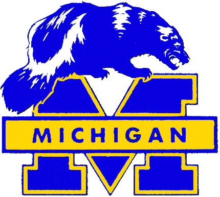 Michigan Wolverines 1979-1987 Primary Logo diy DTF decal sticker